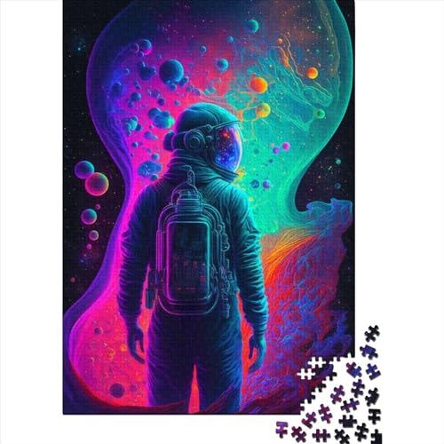 Puzzle mit 1000 Teilen für Erwachsene, Surrealer Astronaut0, Puzzle, Holzpuzzle für Erwachsene, Familienunterhaltungsspielzeug, 1000 Stück (75 x 50 cm) von BaoFFF