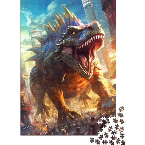 T-Rex Dinosaurier Fury Puzzle für Erwachsene, 300 Teile, Puzzles für Erwachsene und Teenager, für Erwachsene, Teenager, Mann, Frau, Geschenk, 300 Stück (40 x 28 cm) von BaoFFF