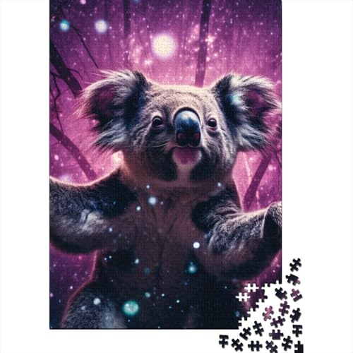 Tier-Koala-Puzzle für Erwachsene 1000 Teile, Puzzle für Erwachsene, geistiges Lernspielzeug, DIY-Puzzle 1000 Teile (75 x 50 cm) von BaoFFF