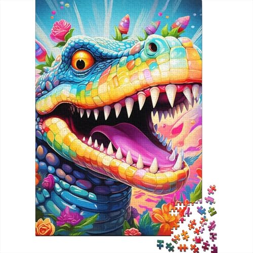 Tier-Nilkrokodile, 300-teiliges Puzzle | Puzzle | Nachhaltiges Puzzle für Erwachsene | Premium-Puzzle aus 100% Holz | Lustige Spiele, 300 Teile (40 x 28 cm) von BaoFFF