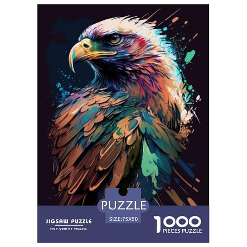 Tierkunst-Vogel-Puzzle für Erwachsene und Jugendliche, 1000 Teile, Puzzle für Teenager, Geschenke, Spielspielzeug für Erwachsene, 1000 Teile (75 x 50 cm) von BaoFFF