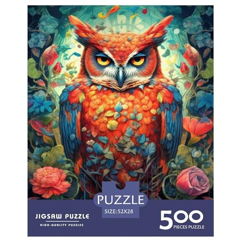 Tierkunst-Vogel-Puzzles für Erwachsene und Jugendliche. Puzzles für Erwachsene und Jugendliche. Lustige Puzzlespiele. 500 Teile (52 x 38 cm). von BaoFFF