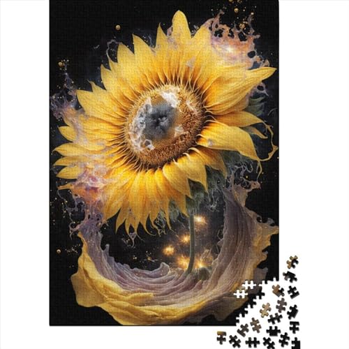 Universum-Sonnenblumen-Puzzle für Erwachsene und Jugendliche, 1000-teiliges Puzzle für Erwachsene, nachhaltiges Puzzle für Erwachsene | Spiele, Geburtstagsgeschenk, 1000 Teile (75 x 50 cm) von BaoFFF