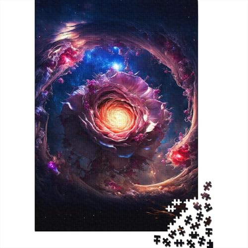 Wunderschöne kosmische Rose, Puzzle für Erwachsene, 1000-teiliges Puzzle für Teenager, Lernspiel, Herausforderungsspielzeug, 1000 Stück (75 x 50 cm) von BaoFFF