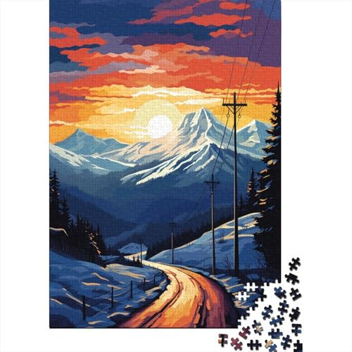 Wunderschönes 1000-teiliges Aurora Borealis-Puzzle für Erwachsene Teenager. Holzpuzzle für Familienspaß und Spieleabend. 1000 Teile (75 x 50 cm) von BaoFFF