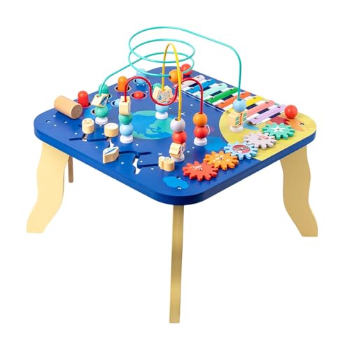 Baby-Aktivitätstisch, Montessori-Pädagogisches Perlenlabyrinth, sensorisches Spielzeug, Musik-Xylophon-Spielzeug für Säuglinge, Kleinkinder, Babys, von Baoblaze