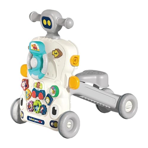 Baby Kleinkinder Push Spielzeug Lernen zu Stehen Gehen Frühen Lernen Push Spielzeug Interaktive Sound Wirkung Baby Gleitet Auto Infant, 5 In1 Grau von Baoblaze