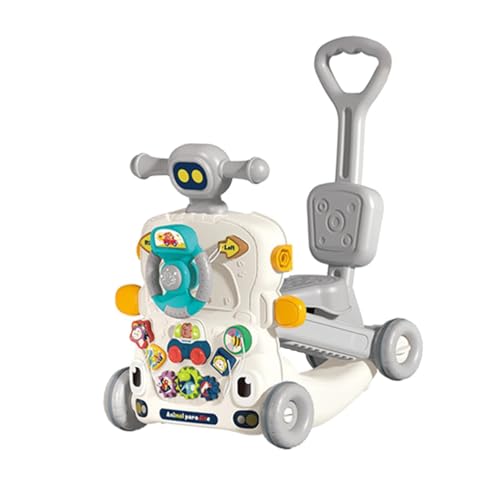 Baby Kleinkinder Push Spielzeug Lernen zu Stehen Gehen Frühen Lernen Push Spielzeug Interaktive Sound Wirkung Baby Gleitet Auto Infant, 6 In1 Grau von Baoblaze