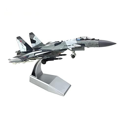 Baoblaze 1/100 Sukhoi SU 35 Kampfflugzeugmodell Aus Metall mit Ausstellungsstand Home Office von Baoblaze