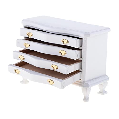 Baoblaze 1/12 Puppenhaus Miniatur Wohnzimmer Schubladen Möbel Weiß, Weiß Baoblaze 1/12 Puppenhaus Miniatur Wohnzimmer Schubladen Möbel Weiß, Weiß von Baoblaze