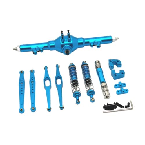 Baoblaze 1/12 RC Auto Metall Upgrade Kits Stoßdämpfer Antriebswelle Set Ersatzteile Modifikation Hintere Spurstangen für 124006 12427 Fahrzeug, BLAU von Baoblaze