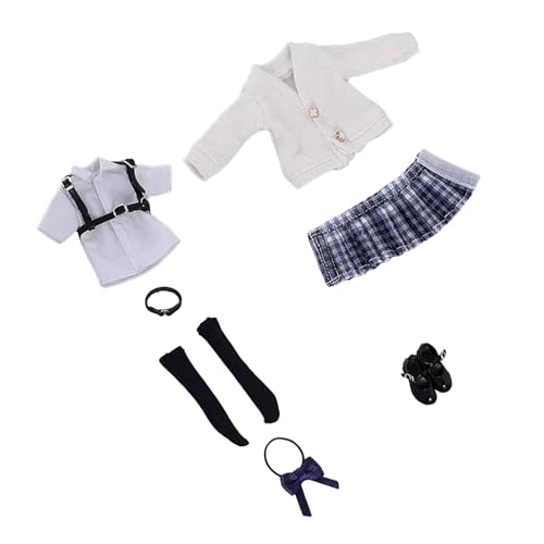 Baoblaze 1/12 Schuluniform-Set, Outfit, modisches, stilvolles Kostüm, Cosplay für 6 Zoll große Frauen-Actionfiguren, Zubehör, Ankleidekörper, Plaid von Baoblaze