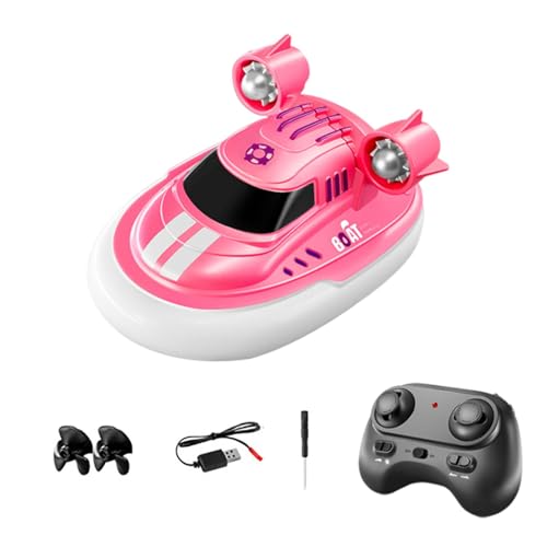 Baoblaze 1/32 RC-Boot für Kinder, Badewanne, Spielzeugboote, Mini-Geschenke, wasserdichtes Doppelmotor-Fernbedienungsboot für Kinder, Jungen, Mädchen, Seen, Rosa von Baoblaze