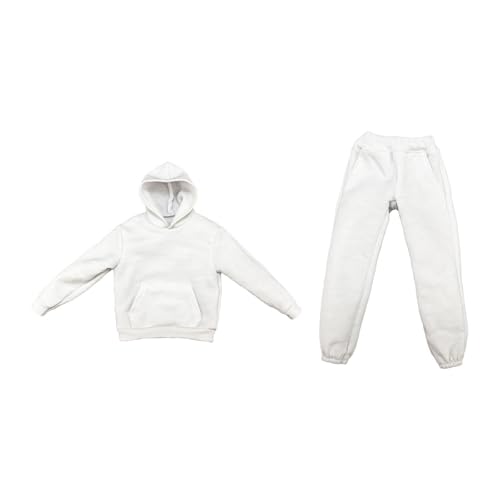 Baoblaze 1/6 Kleidung mit Hose Handgemachte Puppenkleidung Retro Realistische Casual Outfit Kostüm Sportbekleidung für 12 Zoll Puppenmodell ACCS, Kapuzenpullover von Baoblaze