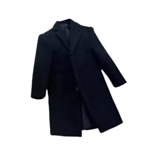 Baoblaze 1/6 Trenchcoat für Männer, Puppenkleidung, lässiger, stylischer Mantel für Männer, Langer Mantel für 12'' Actionfiguren Accessoire, Schwarz von Baoblaze