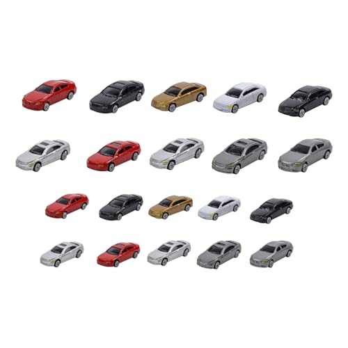 Baoblaze 10Pcs 1:87 Modellauto und 10Pcs 1:75 Modellauto, Mini Fahrzeug Auto Dekor, Model Car Building DIY Projects Desktop Ornament für Diorama Landschaft Mikrolandschaft Architektur Straße von Baoblaze