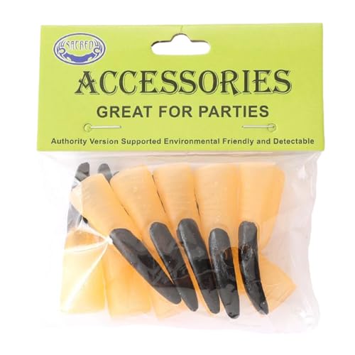 Baoblaze 10 Stück Hexennägel, künstliche Hexenfinger, lang, gruselige Fingernägel, gruselige Nagelkrallen, Fingerspitzen für Bühnenshows, Maskeraden, 1.5 cm X 6 cm Baoblaze 10 Stück Hexennägel, künstliche Hexenfinger, lang, gruselige Fingernägel, gruselige Nagelkrallen, Fingerspitzen für Bühnenshows, Maskeraden, 1.5 cm X 6 cm von Baoblaze