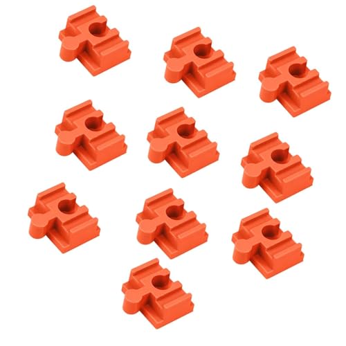 Baoblaze 10x Holzeisenbahn-Gleisadapter, Gleisverbinder-Bausatz für Holzeisenbahn-Set, Vorbau-Bausätze, Orange von Baoblaze