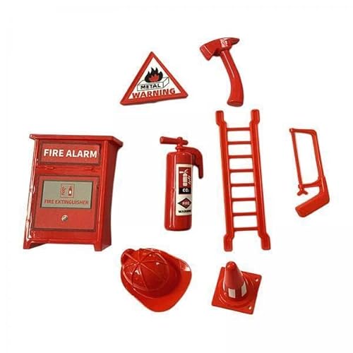 Baoblaze 2 X 8 X Miniatur Puppenhaus Feuerwehrzubehör für Kleinkinder von Baoblaze