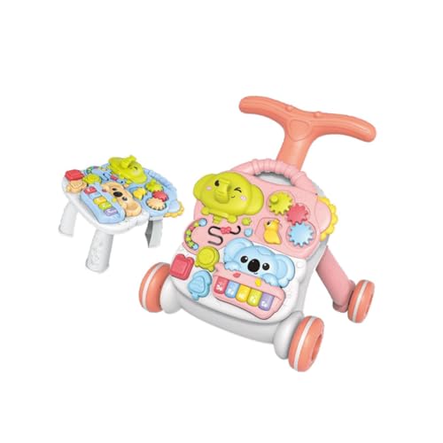 Baoblaze 2-in-1-Baby-Aktivitäts-Walking-Aktivitätszentrum, multifunktionales, abnehmbares, Musikspielzeug für Jungen und Mädchen, Kleinkinder, Rot von Baoblaze