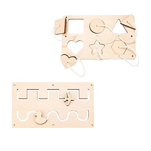 Baoblaze 2X Montessori Busy Board DIY Zubehör Material Lernen Shape Matching von Baoblaze