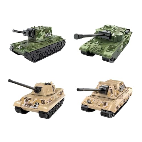 Baoblaze 4-teiliges DIY-Panzermodell zum Sammeln, Miniatur-Panzermodell, 4D-Panzermodellbausätze für Tank A41 für Kinder und Mädchen von Baoblaze