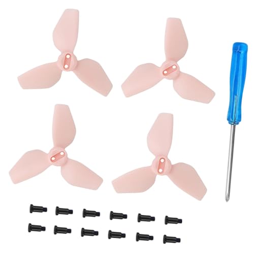 Baoblaze 4X Propeller Prop RC Drone Zubehör Geräuscharm, Tragbar, DIY, Leichte Drone Ersatz Ersatzteile für RC Drone Quadcopter, Rosa von Baoblaze