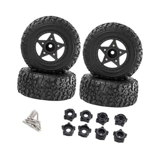 Baoblaze 4X RC Auto Räder und Reifen Ersatz RC Änderung Zubehör RC Crawler Auto Reifen für 1/10 oder 1/8 RC Crawler Auto DIY ACCS, Schwarz von Baoblaze