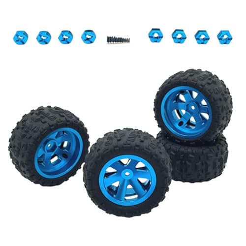 Baoblaze 4X RC-Autoreifen, Upgrade, 12 mm Kupplung, Ersatzteil für A959 14210 1:12 1:14 1:16 1:18 RC-Auto, Fernbedienungsauto, Blau von Baoblaze