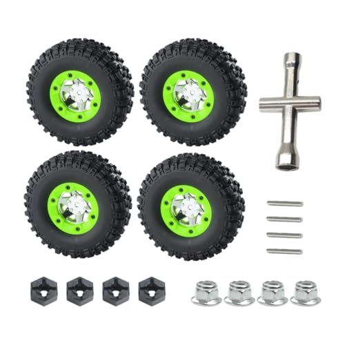 Baoblaze 4X RC-Reifenräder, RC-Räder und Reifen-Set, Upgrade-Räder, RC-Auto-Upgrade-Teil für 12423 12427 12428 für RC 1/12 Scale Crawler von Baoblaze