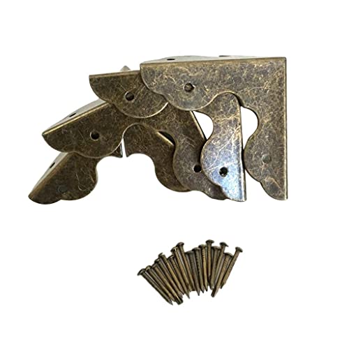 Baoblaze 4er-Set Bronze Kantenabdeckung aus aus Beschläge Eckenschutz für Tisch Boxen Möbel von Baoblaze