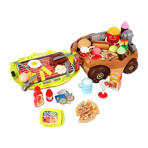 Baoblaze 59-teiliges Burger-Shop-Spielzeug, Küchenspiel-Kochset, pädagogisches Küchenzubehör-Spielset, Set, für 3 4 5+ Jahre alt von Baoblaze