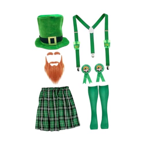 Baoblaze 6 Stück ST. Patrick's Day Kostümzubehör Set, Geschenk Zum Feiern von Baoblaze