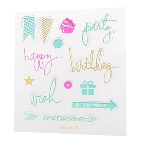 Baoblaze 6X Transparent Klar Stempel DIY Silikagel Scrapbooking/Kartenherstellung von Baoblaze