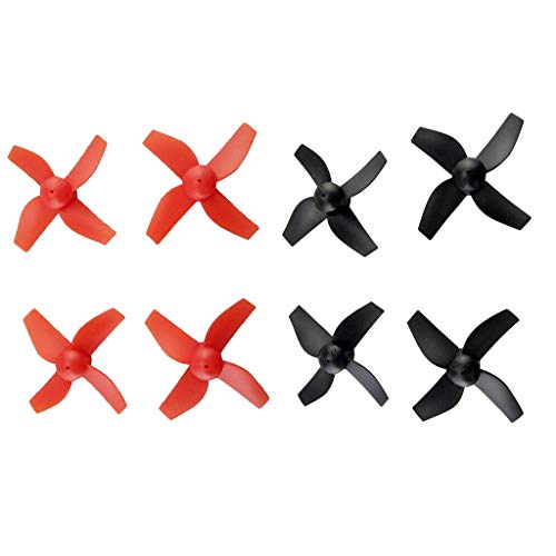 Baoblaze 8pcs 4-Blätter Blade Propeller CW CCW Spare Parts Kit for HS210 H36 E010 T36 NIHUI NH010, rot schwarz von Baoblaze