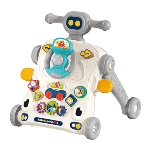 Baoblaze Baby Kleinkinder Push Spielzeug Lernen zu Stehen Gehen Frühen Lernen Push Spielzeug Interaktive Sound Wirkung Baby Gleitet Auto Infant, 3 in 1 Grey von Baoblaze