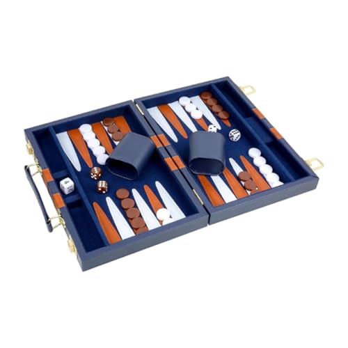 Baoblaze Backgammon-Set, klassisches Brettspiel, Desktop-Spiel, tragbares interaktives Strategiespiel, Backgammon-Brettspiel-Set für Auto und Zuhause von Baoblaze