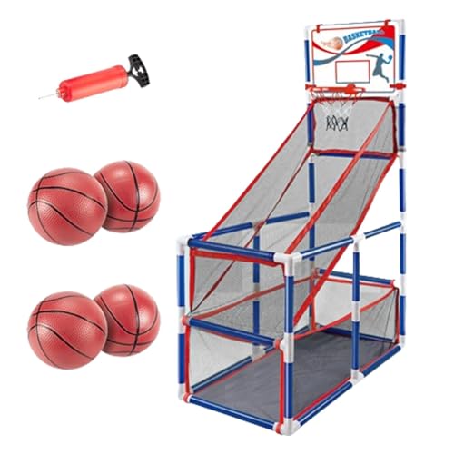 Baoblaze Basketballkorb für Kinder, Arcade-Spiel, einfach aufzubauen, höhenverstellbar, inkl. Luftpumpe, als Geschenk für Teenager, Mädchen und Jungen, 4 Bälle von Baoblaze