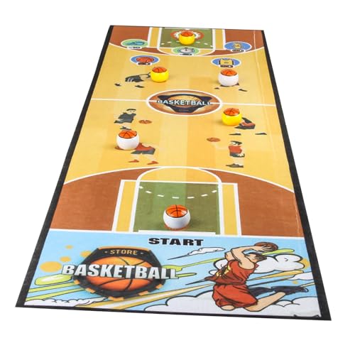 Baoblaze Brettspiel für Kinder, Tabletop-Curling-Strategiespiel für den Spieleabend, lustiges Familienspiel für Kinder und Erwachsene, Partyspiel, 2–6 Spieler, Basketballmatte von Baoblaze