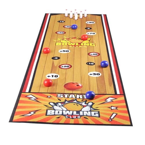 Baoblaze Brettspiel für Kinder, Tabletop-Curling-Strategiespiel für den Spieleabend, lustiges Familienspiel für Kinder und Erwachsene, Partyspiel, 2–6 Spieler, Bowlingmatte von Baoblaze