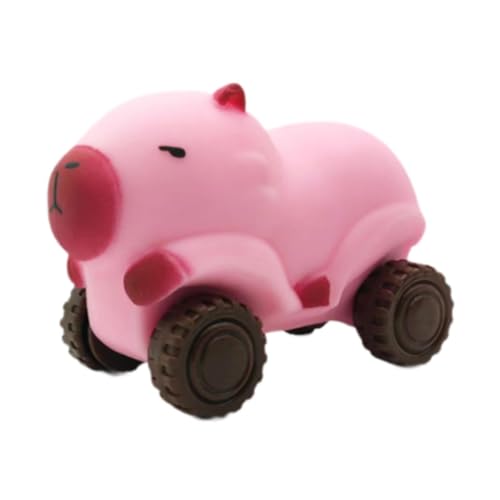 Baoblaze Capybara Pull Toy Pull Back Cars Cartoon Einzigartige Desktop-Dekor Capybara Sand Slider Sensorisches Zappelauto Spielzeug für Kinder Jungen Geschenk, Rosa von Baoblaze