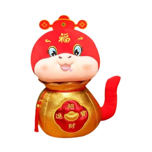 Baoblaze Chinesisches Schlangen-Plüschtier, Schlangenpuppe, Spielzeug, Foto-Requisite, Basteln, Neujahrsornament 2025, Frühlingsfest-Dekor für Feierschrank, Höhe 22 cm von Baoblaze