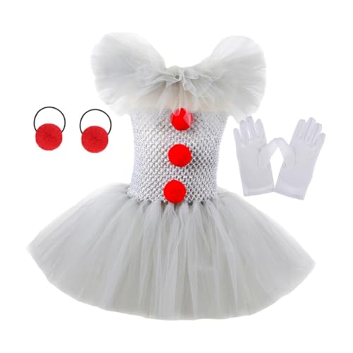 Baoblaze Clown-Kostüm für Mädchen, Halloween, Clown-Kleid, für Karneval, Urlaub, Bühnenauftritt, 4 Jahre bis 5 Jahre von Baoblaze