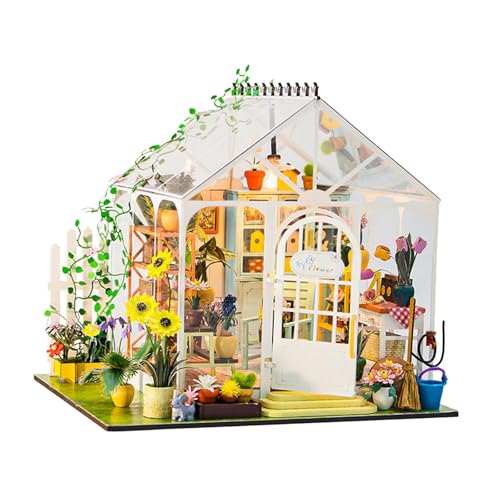 Baoblaze DIY-Miniatur-Puppenhaus-Bausätze mit Zubehör, kreatives Holzhandwerksspielzeug, handgefertigtes Mini-Hausmodell für Jungen und Mädchen von Baoblaze