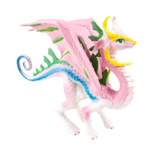 Baoblaze Drachenfigur, Miniatur-Drache, Ornament, mythische Tiere, Modell, Drachen-Tier-Skulptur für Party-Dekoration, DIY-Landschaftsgestaltung, Rosa von Baoblaze