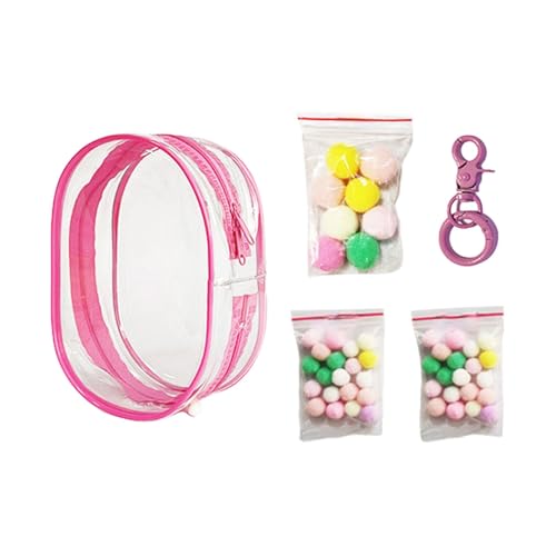 Baoblaze Durchsichtige Figuren-Präsentationstasche, Vitrine für Figuren, kleine Puppentasche, PVC-Puppenvitrine, kleine Puppentasche für Mini-Puppen, ROSA von Baoblaze