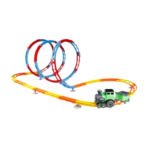 Baoblaze Eisenbahnschienen Set für Kinder, Interaktive Züge Und Schienen, Stil A von Baoblaze