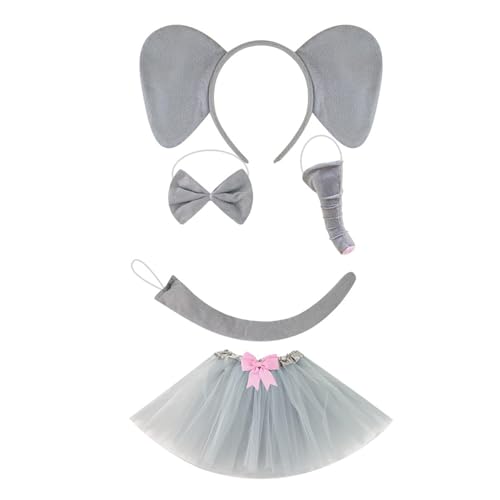 Baoblaze Elefantenkostüm-Set, Tierkostüm-Set für Partygeschenke, Aufführungen, mit Rosa Schleifenrock Baoblaze Elefantenkostüm-Set, Tierkostüm-Set für Partygeschenke, Aufführungen, mit Rosa Schleifenrock von Baoblaze