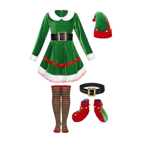 Baoblaze Elfen-Weihnachtskostüm, Cosplay, Elegantes Outfit für das Weihnachtsfestival, 110 von Baoblaze