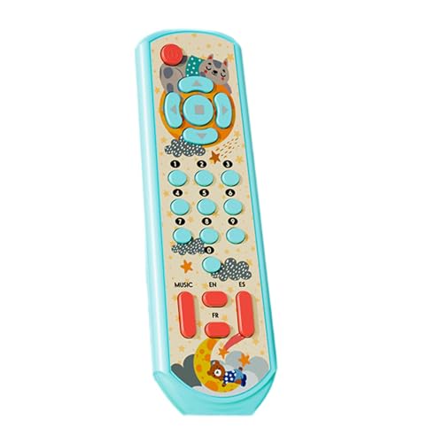 Baoblaze Fernbedienungsspielzeug für Kleinkinder, Baby-Musikspielzeug, realistisches Lernspielzeug mit TV-Fernbedienung, Musik-Fernbedienungsspielzeug für, Blau von Baoblaze